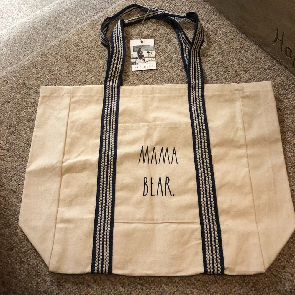 🆕 Rae Dunn MAMA BEAR Tote Bag - Picture 2 of 13